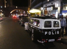 64. På Kungsgatan inför avstängnningen och vänstertrafikkörning kl 04.30 - 04.55