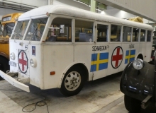 En av de Vita bussarna som Röda korset använde under andra världskriget